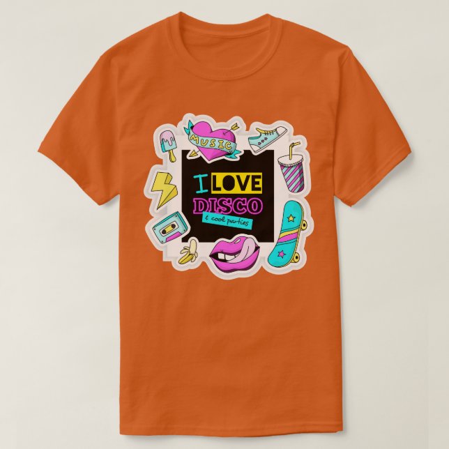 Camiseta Me encanta la disco (Diseño del anverso)
