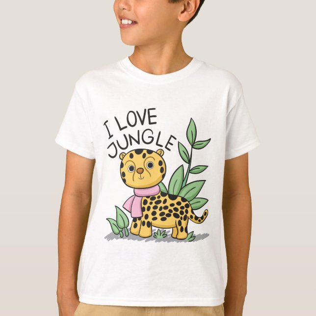 Camiseta Me encanta la diversión de Jungle Leopard (Anverso)