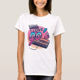 Camiseta Me encanta la divertida cinta retro de los 90 cump
