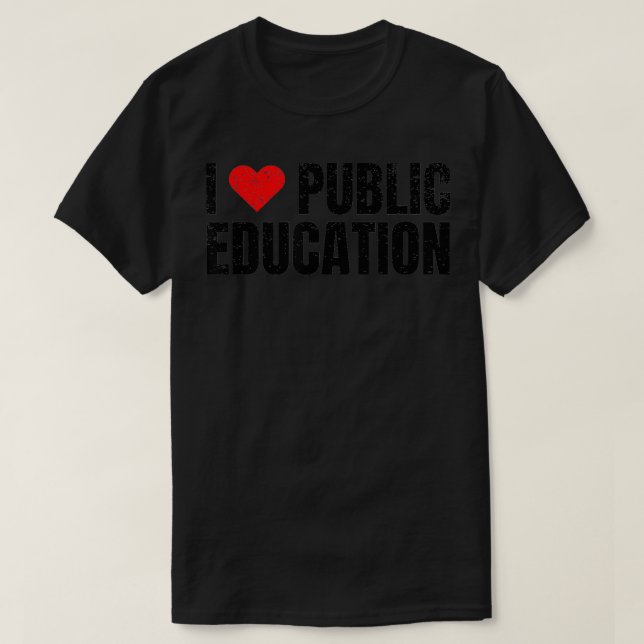 Camiseta Me encanta la educación pública del corazón (Diseño del anverso)