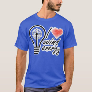 Camiseta Me encanta la energía eólica renovable