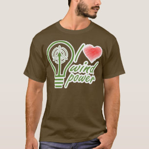 Camiseta Me encanta la energía eólica renovable 5