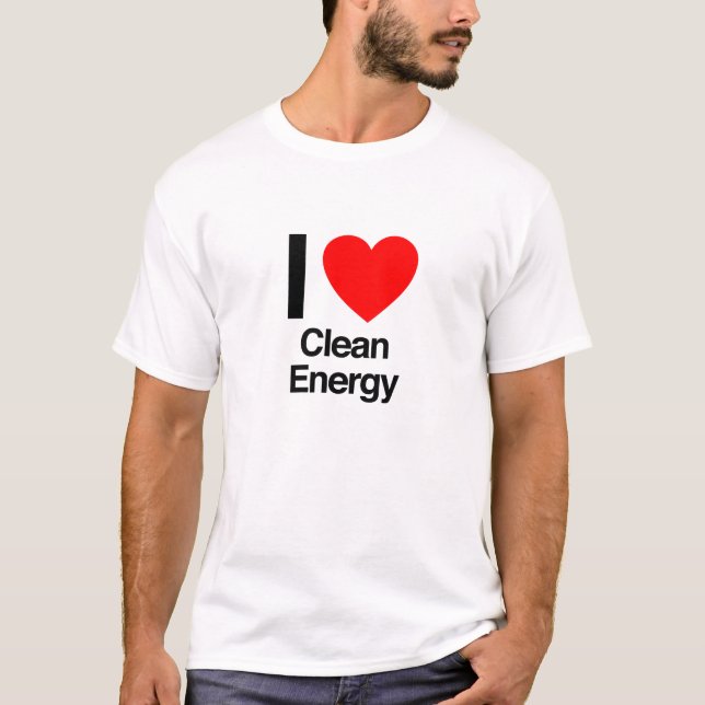 Camiseta me encanta la energía limpia (Anverso)