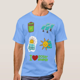 Camiseta me encanta la energía solar renovable