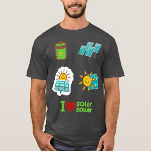 Camiseta me encanta la energía solar renovable 1