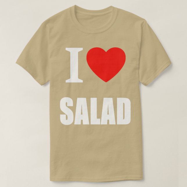 Camiseta Me Encanta La Ensalada Para Los Vegetarianos Salud (Diseño del anverso)