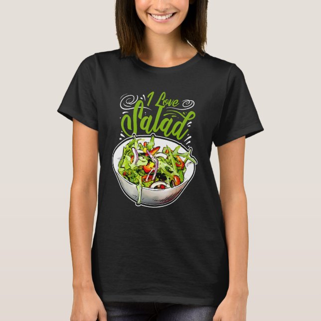 Camiseta Me encanta la ensalada Veggies Vegan (Anverso)