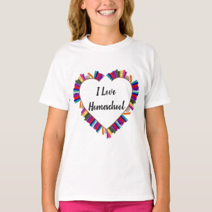 Camiseta Me encanta la escuela de hogar, la estantería par