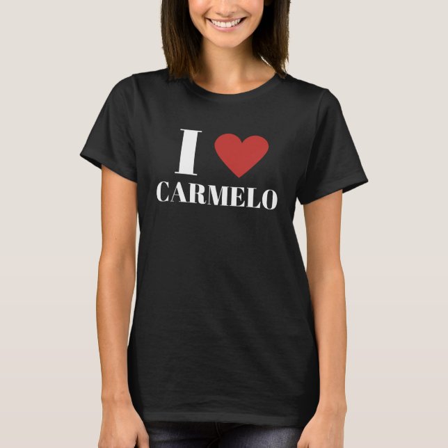 Camiseta Me encanta la familia cardíaca CARMELO (Anverso)