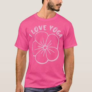 Camiseta Me encanta la flor del yoga de yoga
