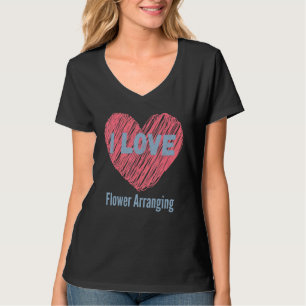 Camiseta Me Encanta La Flor Que Organiza La Imagen Del Cora