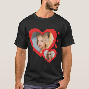 Camiseta Me encanta la foto de mi novia delantera y negra d
