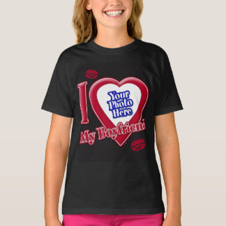 Camiseta Me Encanta La Foto De Mi Novio, El Corazón Rojo Li