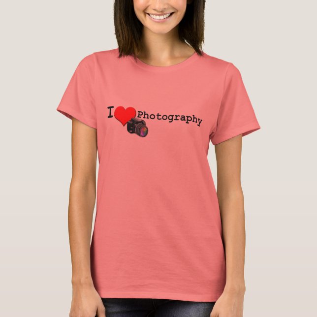 Camiseta Me encanta la fotografía (Anverso)
