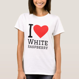 Camiseta Me encanta la frambuesa blanca