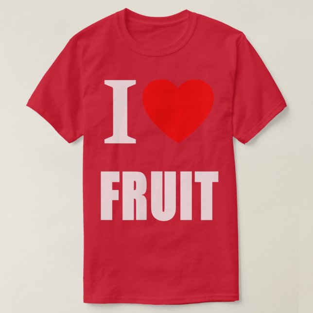 Camiseta Me Encanta La Fruta Para Hombres, Mujeres Y Estudi (Diseño del anverso)