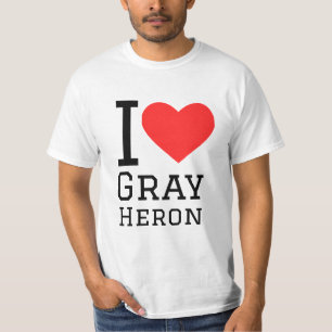Camiseta Me encanta la garza gris