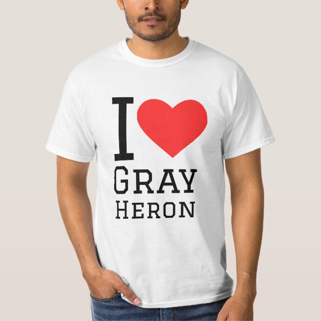 Camiseta Me encanta la garza gris (Anverso)