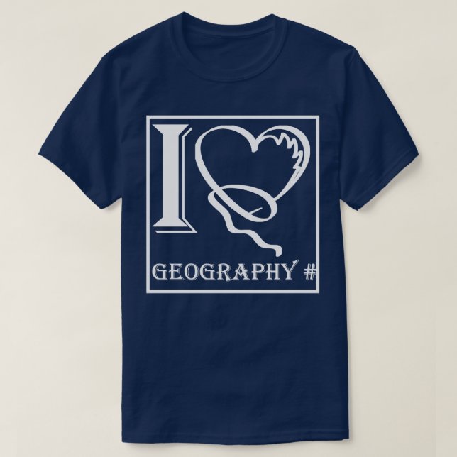 Camiseta Me encanta la geografía 11 (Diseño del anverso)