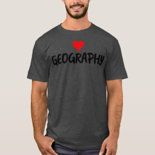 Camiseta Me encanta la geografía (el corazón)