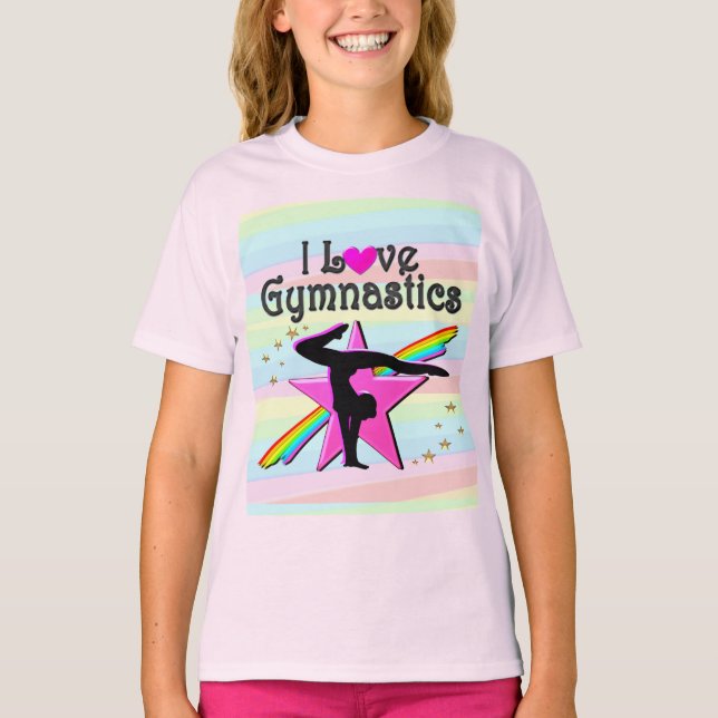 CAMISETA ME ENCANTA LA GIMNASTICA EN EL DISEÑO DE REINAS (Anverso)
