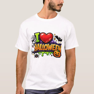 Camiseta Me encanta la gráfica de la cultura pop de Hallowe