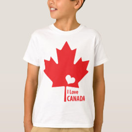 Camiseta Me encanta la hoja de arce de Canadá