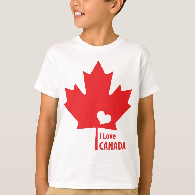 Camiseta Me encanta la hoja de arce de Canadá (Anverso)