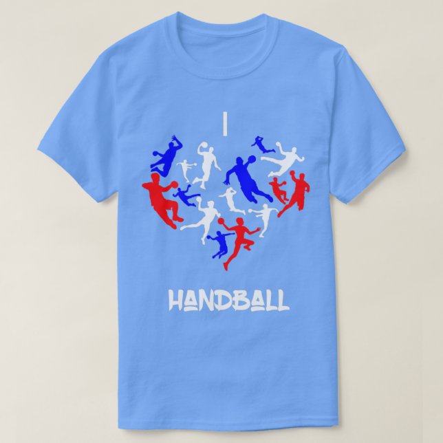 Camiseta Me encanta la idea de regalo de balonmano 4 (Diseño del anverso)