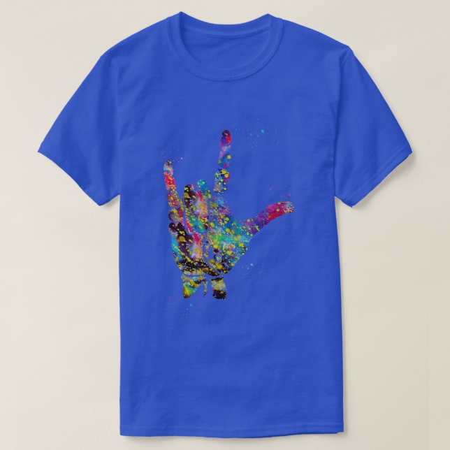 Camiseta Me Encanta La Impresión A Mano (Diseño del anverso)