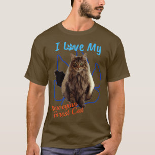 Camiseta Me encanta la impresión de pastas para gatos de ga