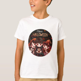 Camiseta Me encanta la impresión digital de la serie Hallow