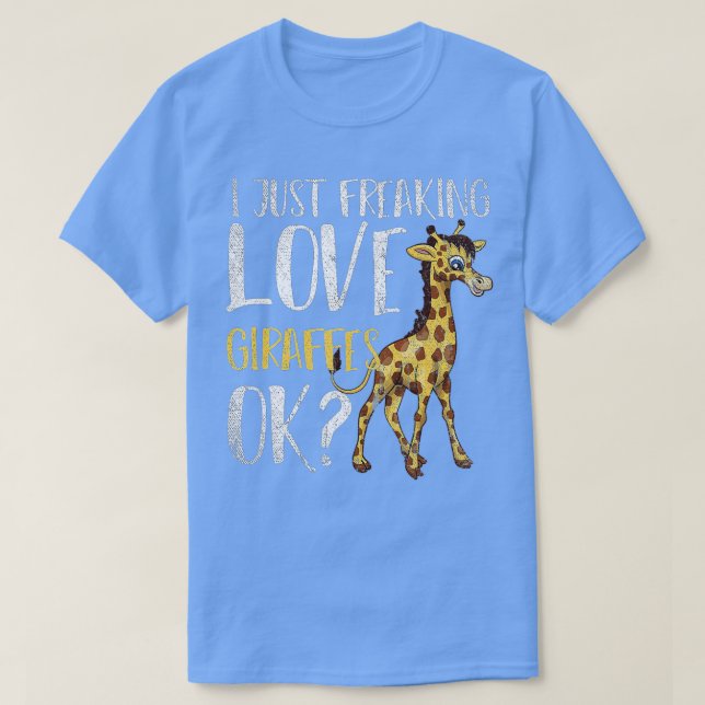 Camiseta Me encanta la jirafa de amor, vale animal divertid (Diseño del anverso)