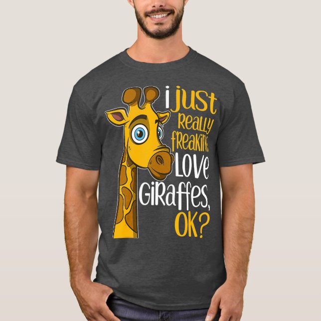 Camiseta Me encanta la jirafa de las jirafas. (Anverso)