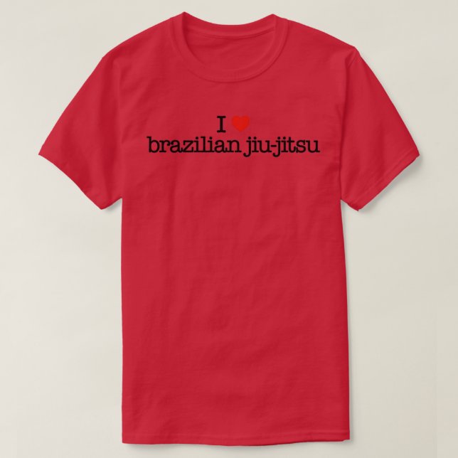 Camiseta Me encanta la jiujitsu brasileña (Diseño del anverso)