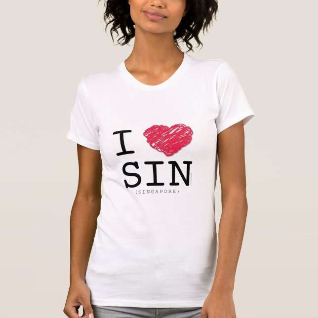 Camiseta ME ENCANTA LA luz SIN (Singapur) (Anverso)