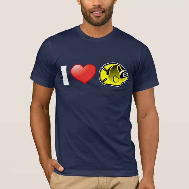 Camiseta Me encanta la mariposa de Raccoon (Anverso)