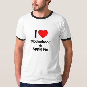 Camiseta me encanta la maternidad y la tarta de manzanas