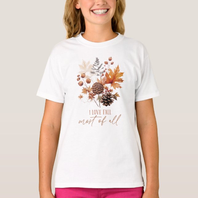 Camiseta Me Encanta La Mayoría De Las Hojas Foliage (Anverso)