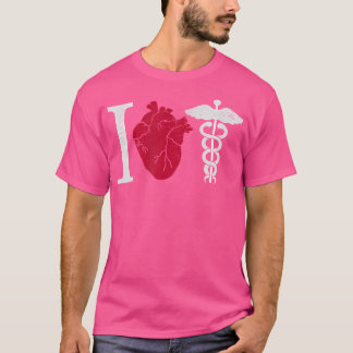 Camiseta Me encanta la medicina - Enfermera cardiaca anatóm