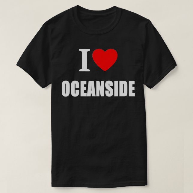 Camiseta Me encanta la memoria de recuerdo de Oceanside (Diseño del anverso)