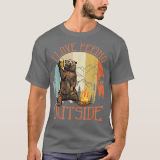 Camiseta Me Encanta La Mirada Afuera De La Caminata De Bebi