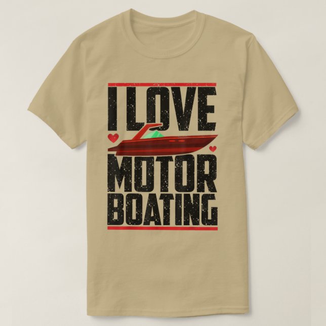 Camiseta Me encanta la motocicleta de barcos divertidos (Diseño del anverso)