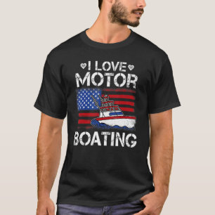 Camiseta Me encanta la motocicleta Patriótico American Flag