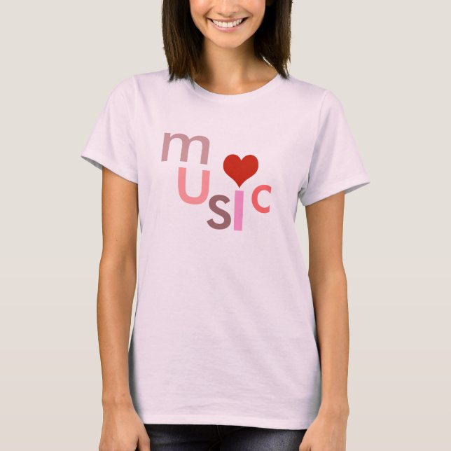 Camiseta Me encanta la música (Anverso)