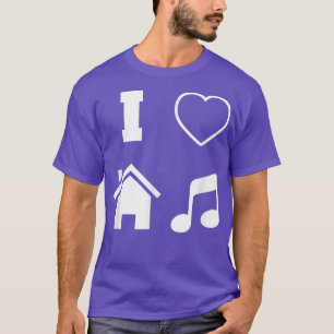 Camiseta Me encanta la música de baile eléctrico de House