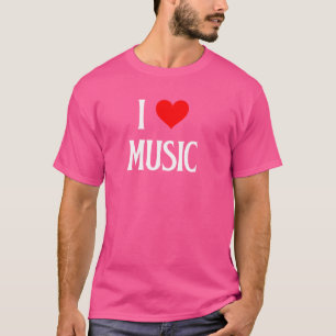 Camiseta Me encanta la música de corazón musical compositor