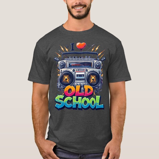 Camiseta Me encanta la música de la vieja escuela (Anverso)