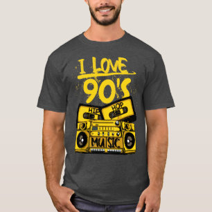Camiseta Me encanta la música hip hop de los 90