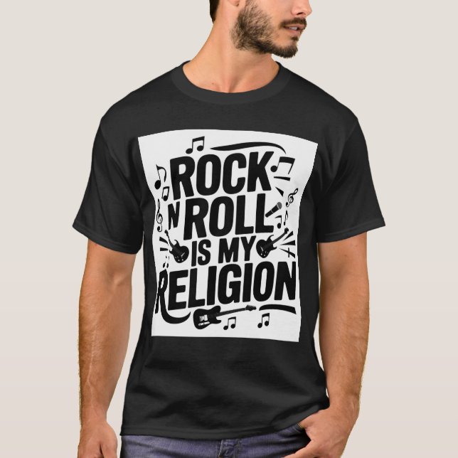 Camiseta Me encanta la música rock (Anverso)